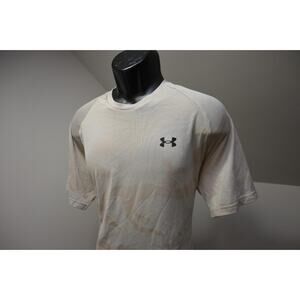 Under Armour Gym Shirt HeatGear Tan Camo Athletic Short Sleeve Tee Mens Sz XL